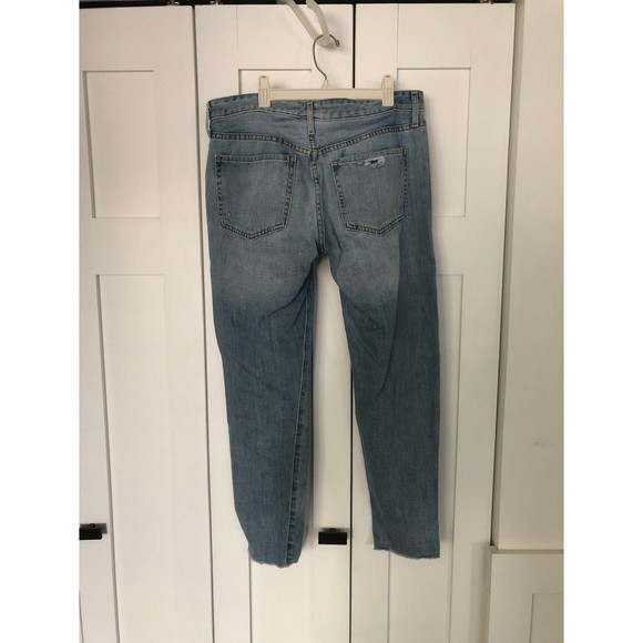 Mossimo Distressed with Inserts Boyfriend Crop Jeans 6 28‎ - Picture 4 of 6